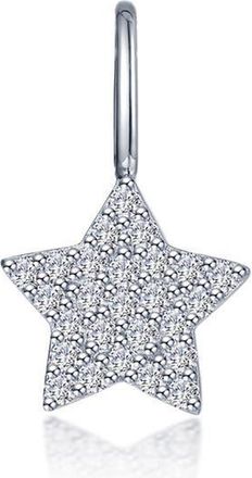 Lafonn Star Pav&eacute; Simulated Diamond Charm in Silver at Nordstrom