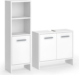 Vicco Conjunto De Muebles De Ba&ntilde;o Karli, Blanco, 2 Piezas, Vicco
