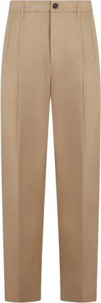 Department Five Beige Tailored Pleated Trousers