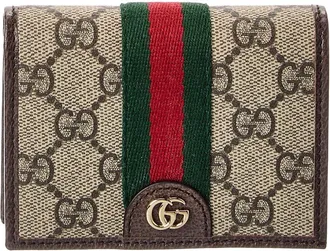 Gucci Ophidia Small Gg Supreme Canvas & Leather Wallet