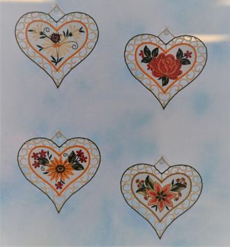 STICKEREIEN PLAUEN Fensterbild »4 Jahreszeiten«