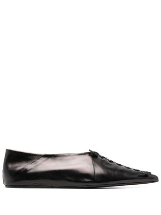 Jil Sander Ballerinas met geknoopt detail - Zwart