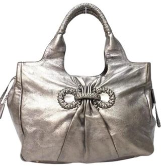 Ferragamo Borsa Gancini Pre-owned - - Pre-owned - Donna - Grigio - ONE SIZE