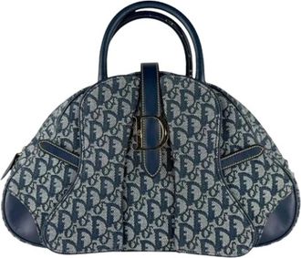 Dior Pre-owned Trotter Handbag - Dames - Vintage Handtas - Blauw - ONE Size - Vintage