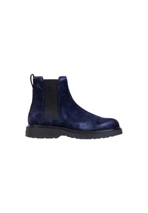 Calvin Klein Jeans Mens Suede Chelsea Ankle Boots - Dark Blue - Size EU 46
