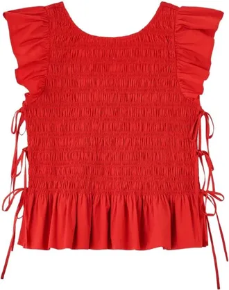 Ganni Mujer, Camisetas, Rojo, Talla: S