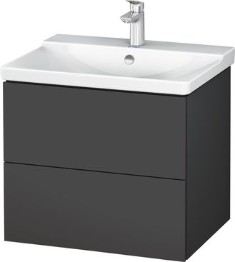 Duravit Duravit L-cube Mueble De Pared 620mm De Ancho, Profundidad 481, 2 Cajones, Se Ajusta A La Altura De P3 Comfort. Art&iacute;culo 233265, Color: Grafito Mate D