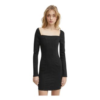 Guess Dames, Jurken, Zwart, Maat: M Katoen