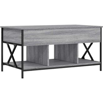 vidaXL Vidaxl - Mesa De Centro Madera Ingenier&iacute;a Metal Gris Sonoma 100x55x50 Cm