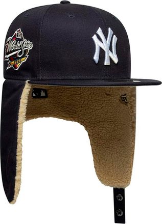 New Era Mens Fitted Cap 59fifty Dogear Navy Crown Hat