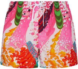 Dsquared2 abstract-print swim shorts - men - Polyester/Elastane - 48 - Pink