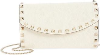 Valentino Garavani Rockstud Crossbody Bag in Light Ivory at Nordstrom