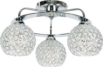 OEM L&aacute;mpara De Techo Cromada Con Pantalla De Cristal Paula 14-102