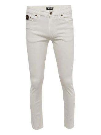 Versace Jeans Couture logo-embroidered jeans - White