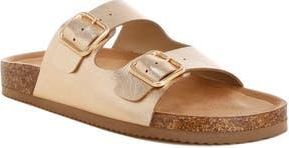 London Rag Parla Double Strap Slide Sandal in Gold at Nordstrom Rack, Size 8.5