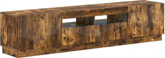vidaXL Cabinet De Tv Led De 5 Piezas Roble Ahumado Vidaxl