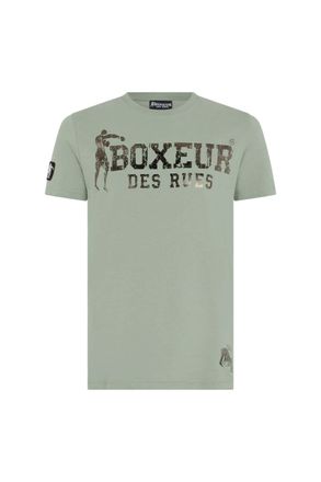 Boxeur Des Rues T-Shirt BOXEUR DES RUES BOXEUR DES RUES T-Shirt Boxeur Street 2, Herren, Gr. XXL, hellgr&uuml;n, Obermaterial: 95% Baumwolle CO. 5% Elasthan EL., Shirts T-
