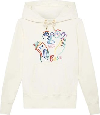 Casablanca Mens Fujita San Off-white Hoodie Cotton - Size X-Small