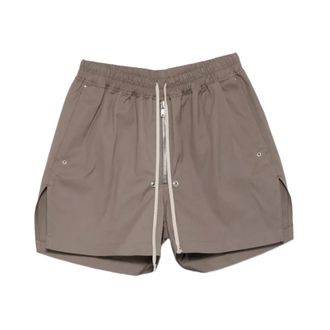 Rick Owens Casual Shorts, male, Gray, Size: XL Straight-leg Poplin Shorts