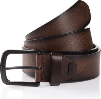 Monti Lederg&uuml;rtel MONTI DALLAS, Herren, Gr. 11,5, braun, Rindsleder, unifarben, G&uuml;rtel Lederg&uuml;rtel, mit starkem Kontrast