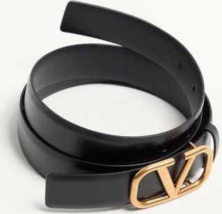 Valentino Garavani Cintura Vlogo Signature In Vitello 30 Mm Uomo NERO 085