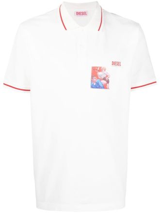 Diesel x Tom of Finland Foundation cotton polo shirt - White