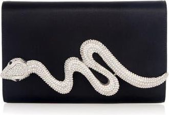 Judith Leiber Serpent Clutch in Silver Black at Nordstrom