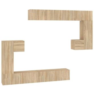 Berkfield Home Wall-mounted TV Cabinet Sonoma Oak Engineered Wood in Light Brown