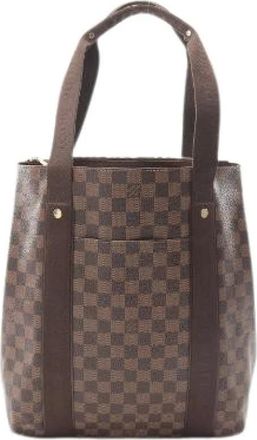 Louis Vuitton Pre-owned Tote Bags, male, Brown, Size: ONE SIZE Pre-owned Cabas Beaubourg Damier Coated Canvas Tote Bag