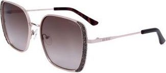 Guess Brown Gradient Square Ladies Sunglasses GF6175 28F 56