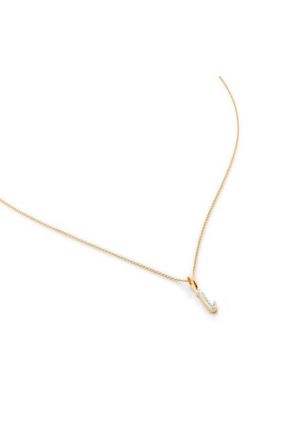 Monica Vinader Diamond Alphabet Pendant Necklace in 18Ct Gold Vermeil Sterling I at Nordstrom