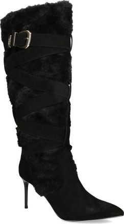 Steve Madden Womens Suede Lakefront Black Boots - Size UK 5