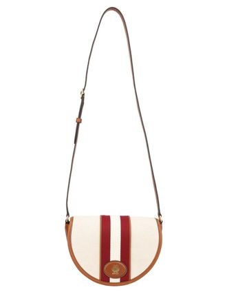 Bally White Stripe-Detail Small Shoulder Bag