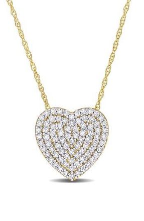 Delmar Diamond Pav&eacute; Heart Pendant Necklace - 0.25ct. in Gold at Nordstrom Rack