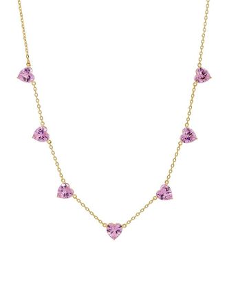 Savvy Cie Jewels 18K Plated Cz Heart Necklace
