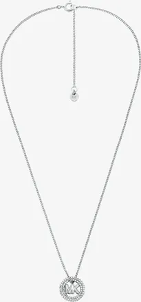 Michael Kors Pav&eacute; and Logo Charm Two-Tone Necklace