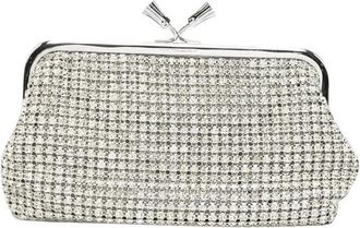 Anya Hindmarch Clutch met Kristallen en Kwastje Sluiting - Dames - Clutches - Wit - ONE Size - Tassen