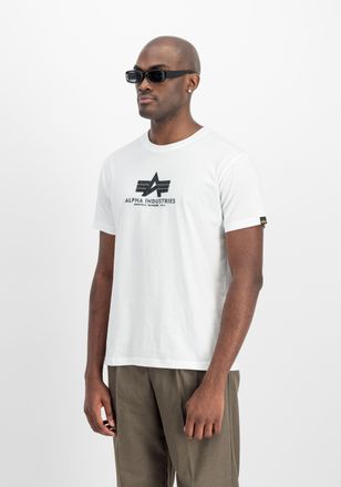 Alpha Industries T-Shirt ALPHA INDUSTRIES Basic T-Shirt BL Rubber, Herren, Gr. XXL, wei&szlig;, schwarz, Obermaterial: 90% Baumwolle, 10% Polyester, Shirts T-Shirt