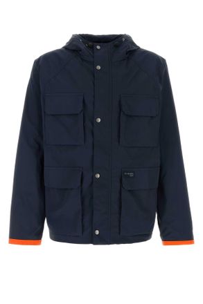 Fay Marineblauwe Nylon Windjack