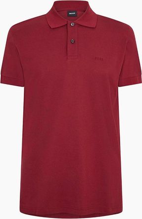 HUGO BOSS Mens Firenze Short Sleeve Polo Shirt - Red - Size: 38