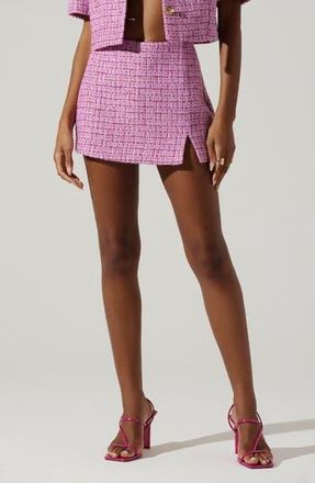 ASTR the Label Rivka Tweed Skort in Pink Red Multi at Nordstrom Rack, Size X-Small
