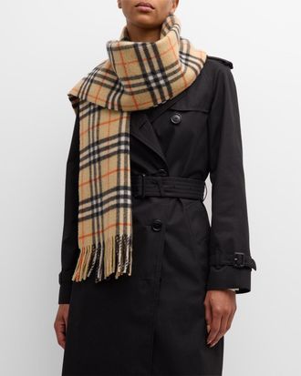 Burberry Check Cashmere Scarf