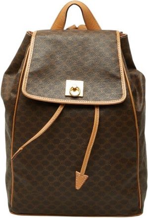 Celine Brown Pvc Leather Backpack (Pre-Owned)