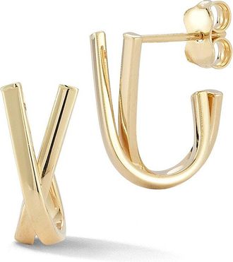 Ember Fine Jewelry 14K X Hoop Earrings