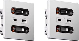 OEM Un Enchufe De Pared Universal De 12 W Con Cables De Carga Usb-a Y Usb-c Retr&aacute;ctiles, Y Una Toma De Carga Tipo-c Apta Para Tel&eacute;fonos M&oacute;viles Y Tabletas