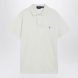 Polo Ralph Lauren Cream Colored Cotton Custom Slim Fit Polo Shirt