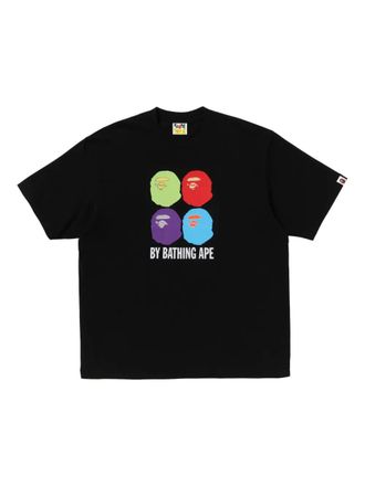 A Bathing Ape Multi Ape Head T-shirt - Black
