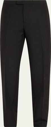 Versace Mens Wool-Mohair Tuxedo Pants