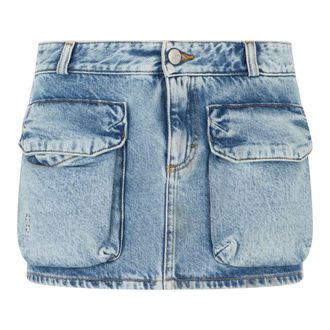 Icon Denim Los Angeles Denim Skirts, female, Blue, Size: W26 Cargo Skirt