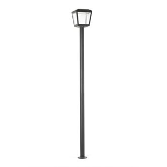 Netlighting Plaza Outdoor LED Lamp Post Dark Grey 18W 3000K IP54